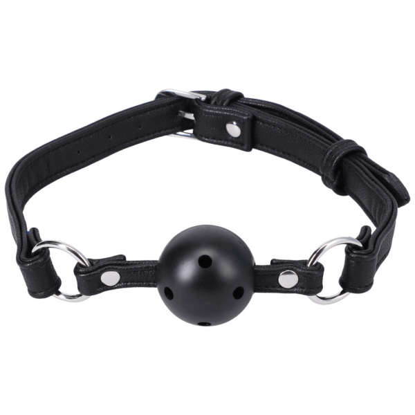 Black Vegan Leather with Silver HardwareRestrains While Allowing Wearer to Breathe/