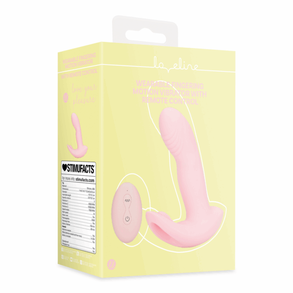 Draagbare Vinger Beweging Vibrator met Afstandsbediening - Cherry Chiffon - Afbeelding 2