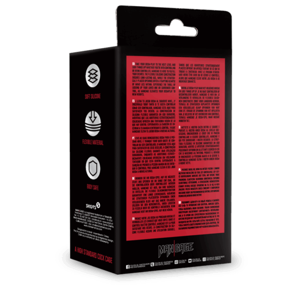 Model 27 - Ultra Soft Silicone Chastity Cage - Zwart - Afbeelding 3
