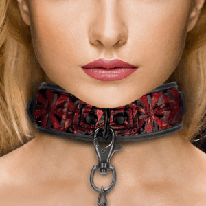Een stevige maar comfortabele halsband ontworpen met een ruitpatroonDe halsband is verstelbaar met 5 gaten van 40-47