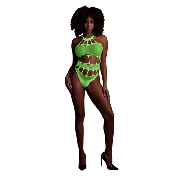 Grecian Elegance: The Neon Body with Grecian Neckline is a stunning piece that exudes elegance with its Grecian neckline