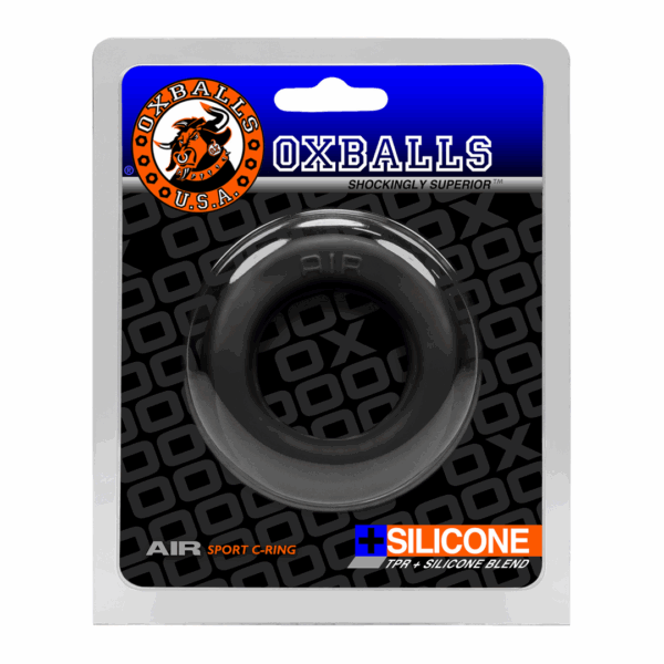 stretchy PLUS+SILICONE TPR/silicone blend--strong like TPR but warm soft blubbery feel like siliconeHoles and ergonomic design make this our lightest larger-size cockringThis is a long-wear bulge enhancing cockring designed for comfortHoles keep lube and sweat where you want it/