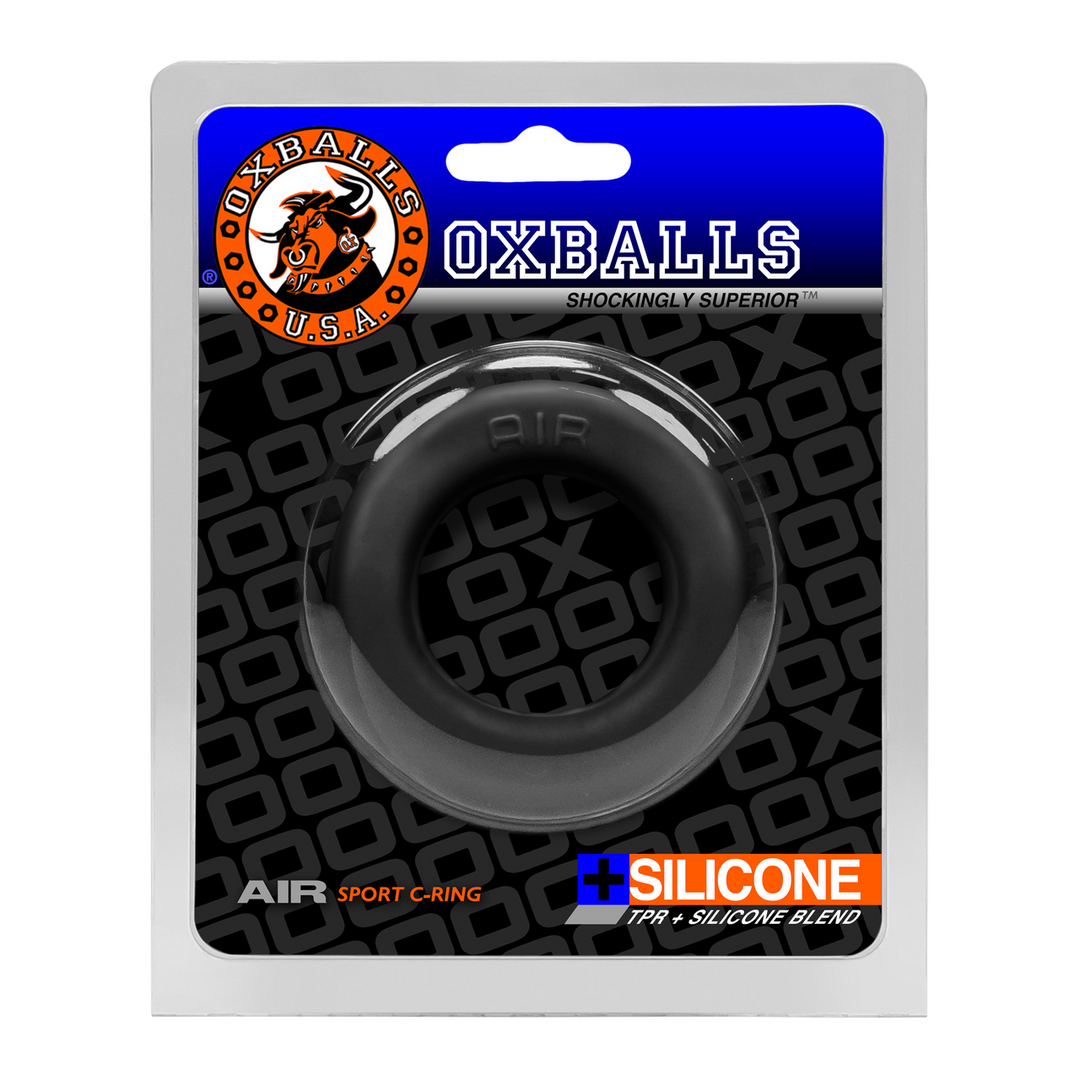 stretchy PLUS+SILICONE TPR/silicone blend--strong like TPR but warm soft blubbery feel like siliconeHoles and ergonomic design make this our lightest larger-size cockringThis is a long-wear bulge enhancing cockring designed for comfortHoles keep lube and sweat where you want it/