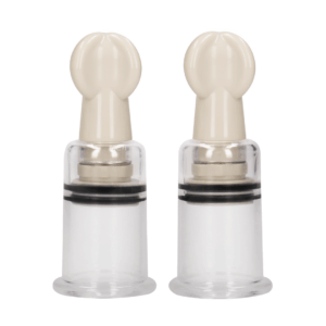 Deze zuignappen kunnen eenvoudig worden aangebracht en gedraaid om de tepels tijdelijk te vergroten.Perfect voor gebruik tijdens solo- of partnerspel.Compatibel met alle soorten smeermiddelen.Binnendiameter van de beker is 2
