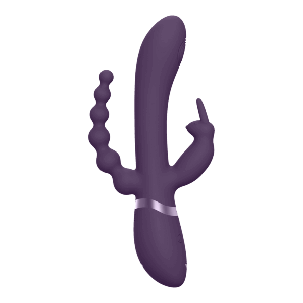 Rini - Pulse Wave  Vibrating Double Penetration Rabbit - Paars - Afbeelding 4