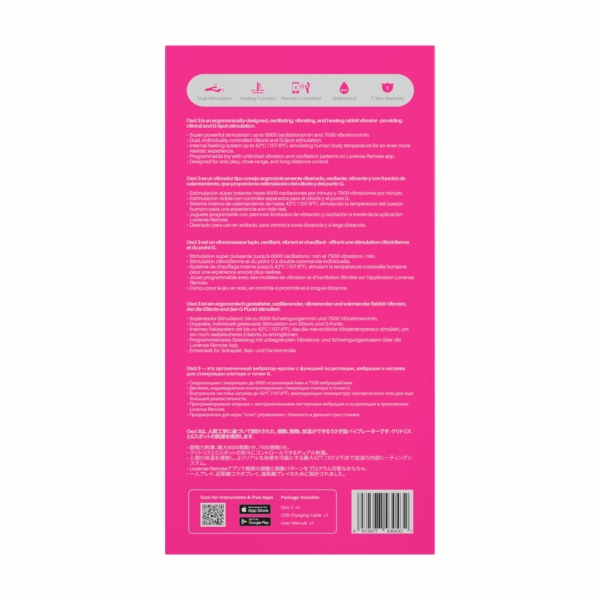 Osci 3 - Oscillerende Vibrerende en Verwarmende Konijnen Vibrator - Roze - Afbeelding 8
