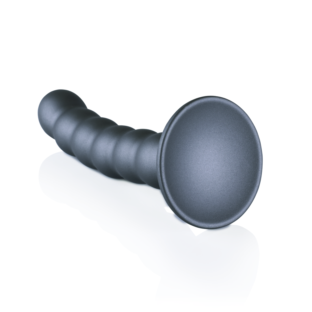 Gekraalde Siliconen G-Spot Dildo - 5'' / 13 cm - Gunmetal - Afbeelding 11