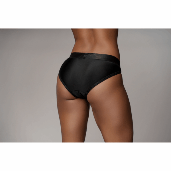 Vibrerende Strap-on Hipster - M/L - Zwart - Afbeelding 11