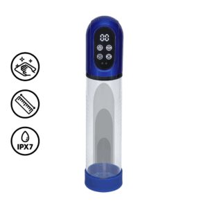 Engage - Automatische Waterdichte Penis Pomp en Masturbator - Metallic Blauw