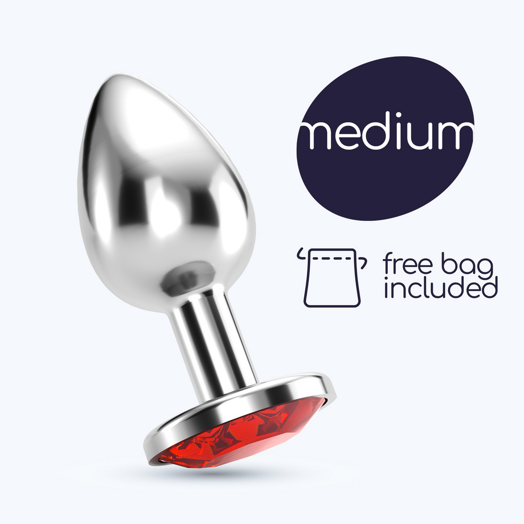 Bijou - Anale Sieraad Plug - Medium - Rood - Afbeelding 7
