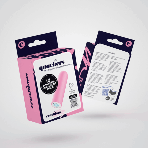 Quackers - USB Oplaadbare Vibrerende Bullet - Roze - Afbeelding 2