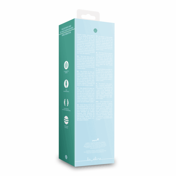 Pulse Wave en Op-en-Neer Beweegbare Ring Vibrator - Arctic Blue - Afbeelding 3