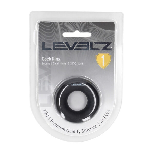 Vloeibare Silicoenen Cockring - S - Zwart - Afbeelding 2