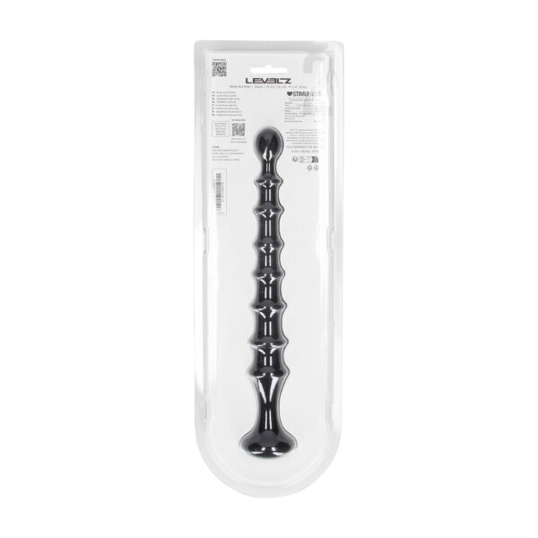 Geribbelde Siliconen Flared Anale Probe - Zwart - Afbeelding 3