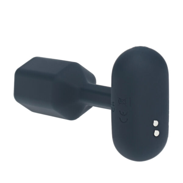 Hexagonale Vibrerende Silicone Anale Plug - S - Zwart - Afbeelding 6