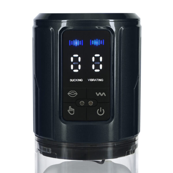 UltraLift - Automatische Waterdichte Masturbator Pomp - Gun Metal - Afbeelding 8