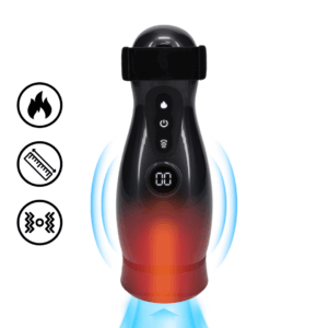 Virtuo - Suction and Vibration Masturbator Pump with Phone Attachment - Gun Metal