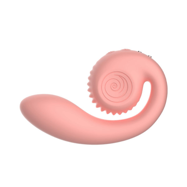Spiral head with motor for clitoral stimulationUnroll spiral head to increase insertable lengthInsertable G-spot stimulator with motor/