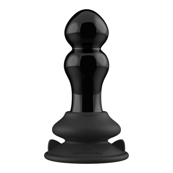 Rimly – Vibrerende Glazen Buttplug met Zuignap