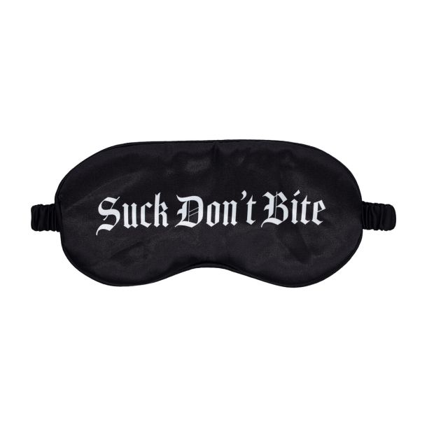 Suck Don’t Bite – Gedrukte Satijnen Masker – Zwart
