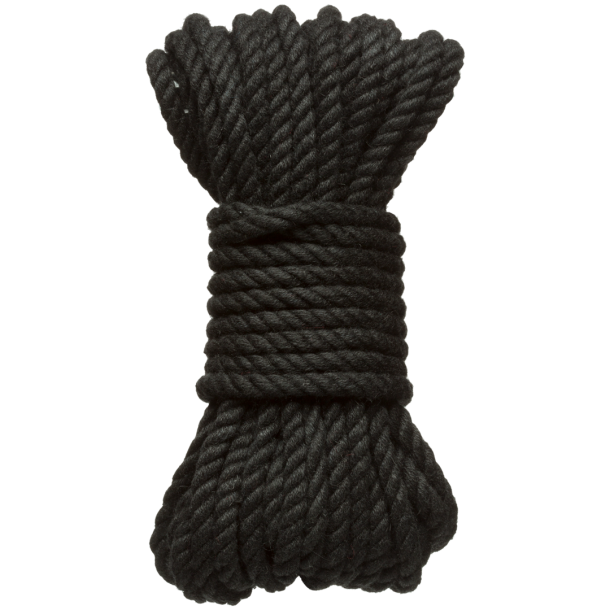 Bind en Tie – 6mm hennep bondage touw – 30 ft – zwart