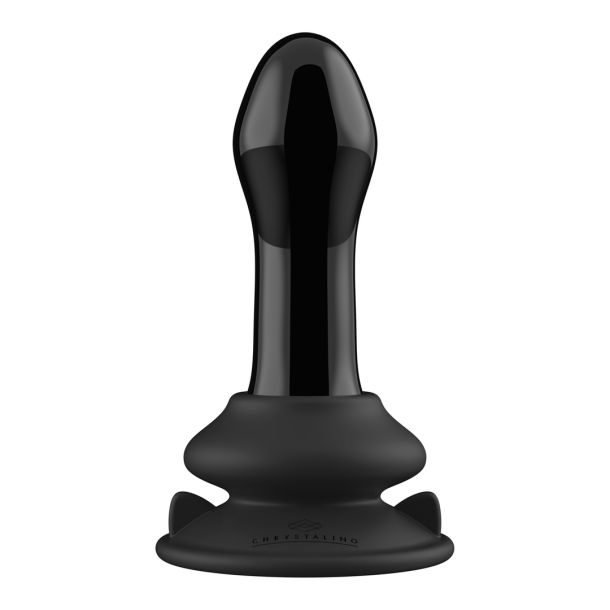 Pluggy – Glazen Vibrator met Zuignap