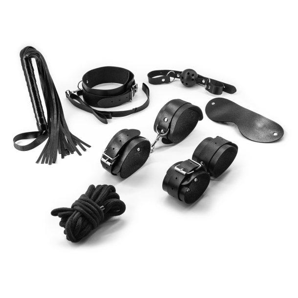 Punisher – 8-delige Bondage Set – Zwart