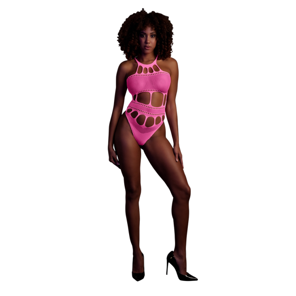 Body met Griekse Halslijn – One Size – Neon Roze