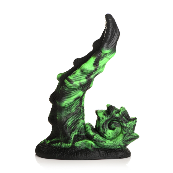 Glowzilla – Glow-in-the-Dark Siliconen Dildo – Groen/Zwart
