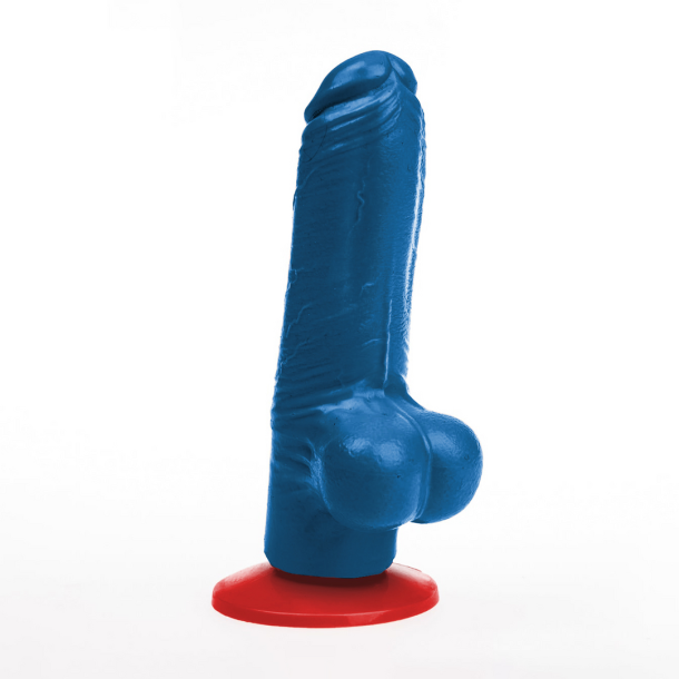 Tyr S – Realistische Dildo met Ballen – 10,5 cm – Blauw