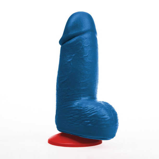 Dagr S – Realistische Dikke Dildo met Ballen – 4,5 / 11,5 cm – Blauw