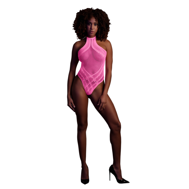 Body met Halternek – One Size – Neonroze