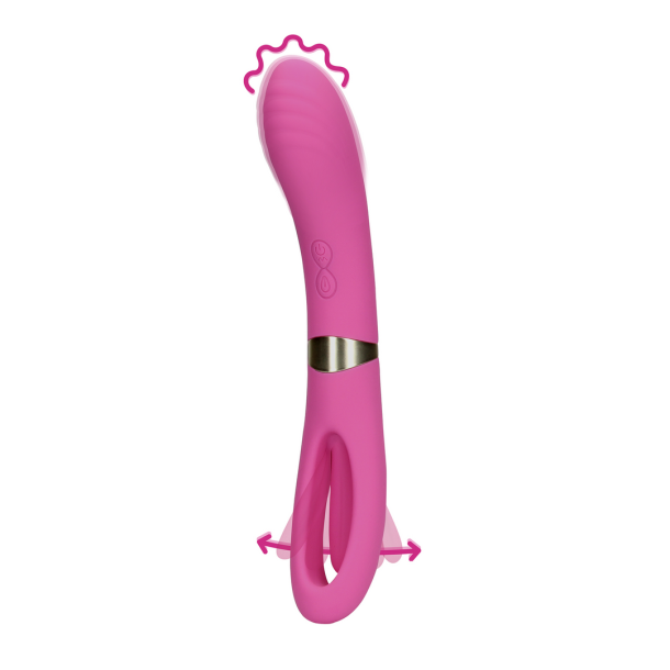 Dubbelzijdige flapper en G-Spot vibrator – Uitbundig Roze