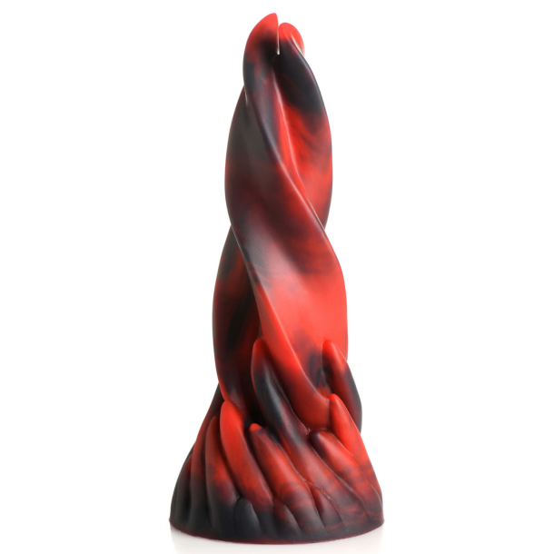 Hell Kiss Twisted Tongues Silicone Dildo – Rood