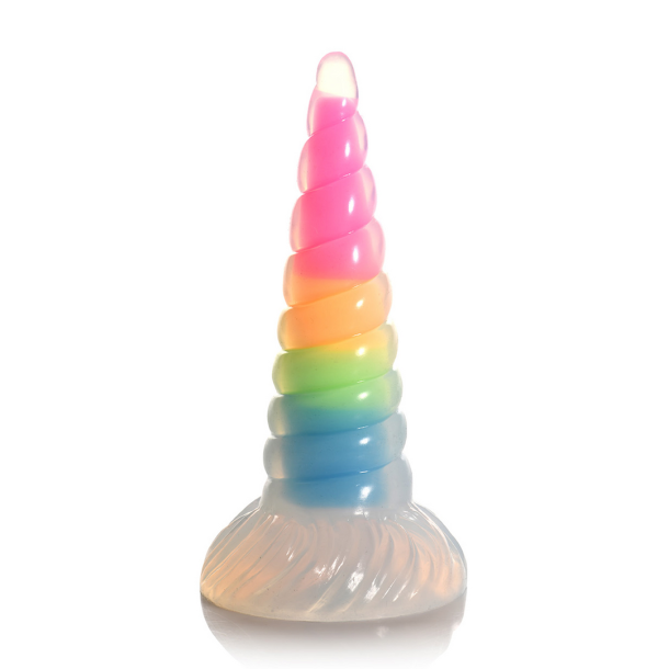 UniGlow – Glow-in-the-Dark Regenboog Siliconen Dildo