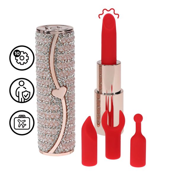 Candy – Lipstick Vibrator with 4 Attachments – Pink