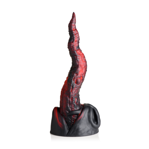 Dragon Tongue – Siliconen Dildo – Rood/Zwart
