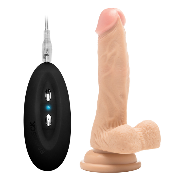 Vibrerende Realistische Cock met Scrotum – 7 / 18 cm
