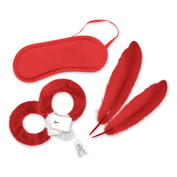 Lover’s Dream – 4-delige Bondage Kit voor Beginners – Rood